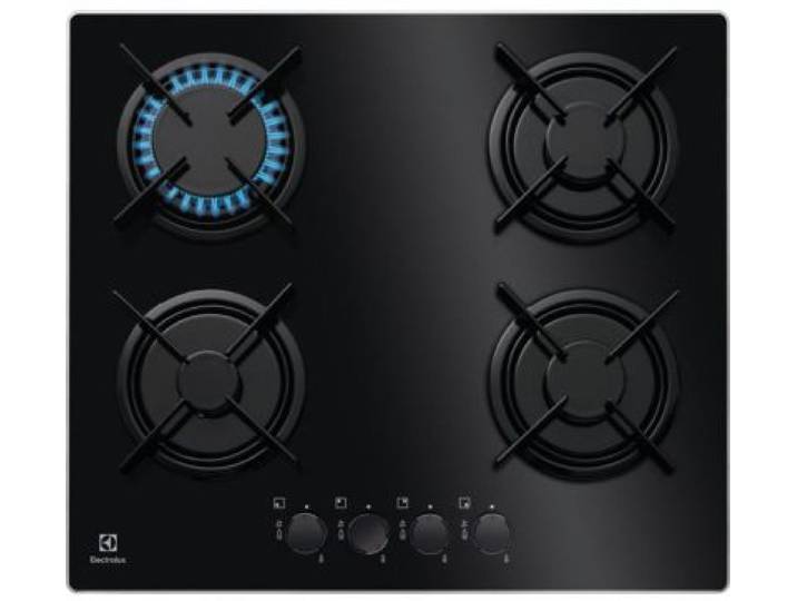 Electrolux - Plaque Gaz Egt6242nvk/1 - 4 Foyers Verre Noir