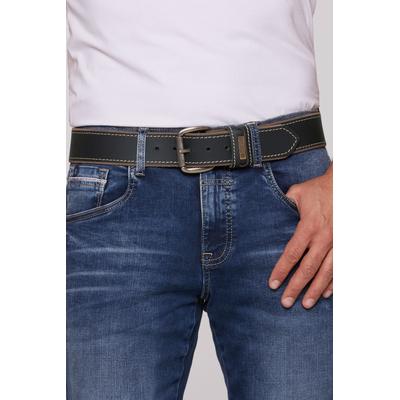 Ledergürtel CAMP DAVID, Herren, Gr. 90, schwarz, Leder, Gürtel Ledergürtel, mit verstellbarer Weite