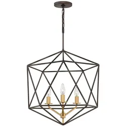 Elstead Lighting, Pendelleuchte, Astrid Hängeleuchte E14 3-fach Metallische, matte Bronze (E14)