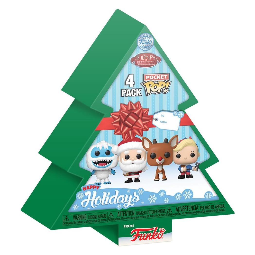 Funko Pocket Pop! Keychain 4-Pack: Rudolph - Tree Holiday Box (FK73924)