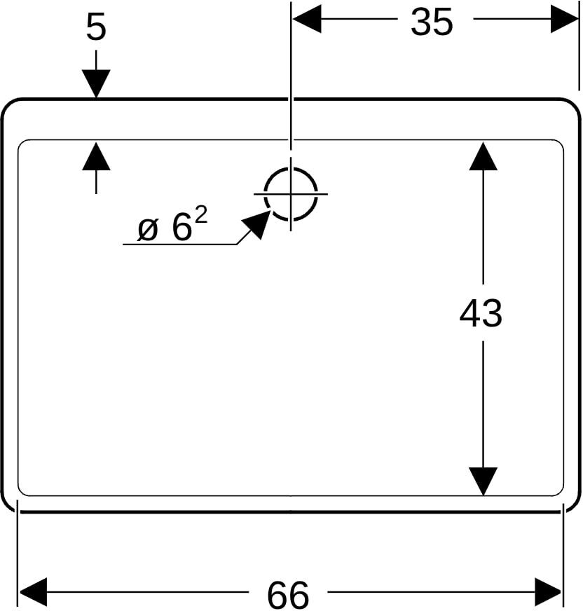 Geberit Spülstein Wohnstätte 360070, B: 700, T: 500, H: 200 mm, 360070000, weiss 360070000