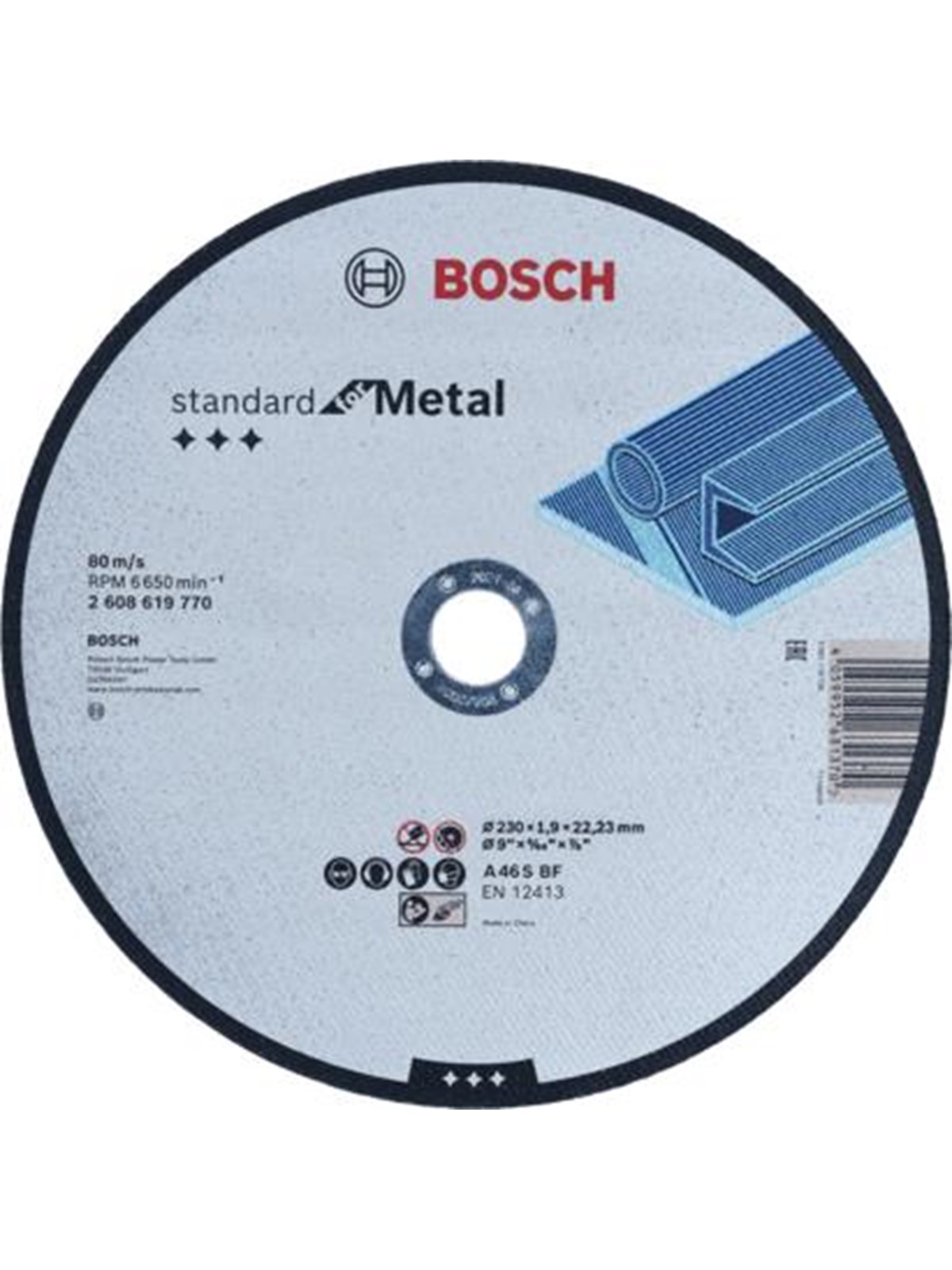 Bosch STANDARD FOR METAL CUTTING DISC FOR LARGE ANGLE GRINDERS WITH LOCKING NUT