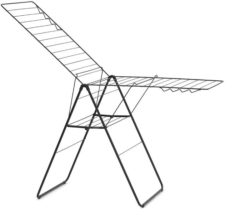 Wäscheständer BRABANTIA "25m HANGON", schwarz, B:59,2cm H:98,4cm T:5cm, Stahl, Wäscheständer, Wäscheständer schwarz Einheitsgröße