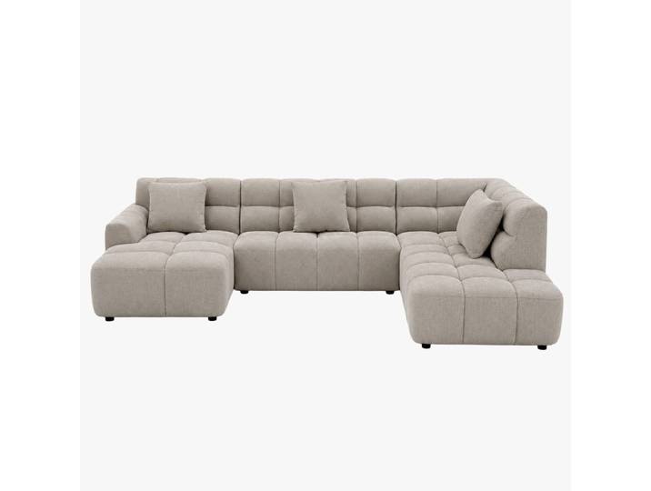 Canapé panoramique tissu beige - angle gauche