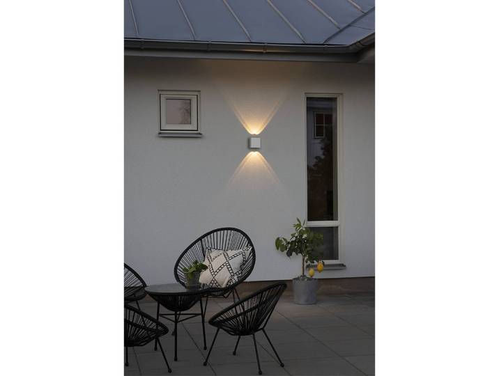 LED-Wandleuchte Chieri V 11 x 11 x 6cm Weiß/Weiß