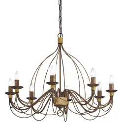 Ideal Lux Kronleuchter CORTE SP8 , 8-flammig, E14, Rost IDEA-057194