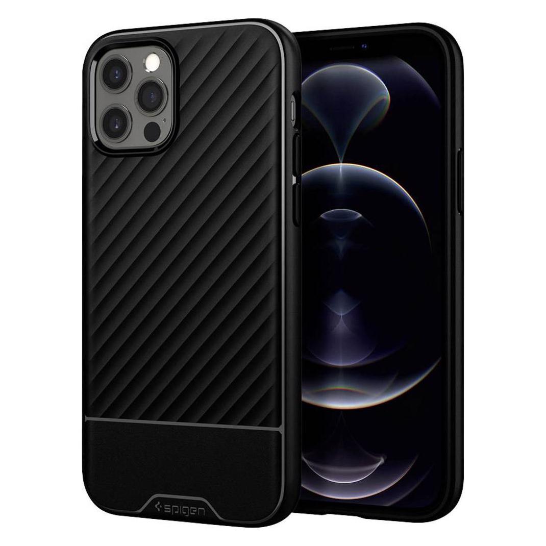 Spigen Core Armor für iPhone 6.1" Pro / Handyschutzhülle Schwarz (Apple iPhone 12, Apple iPhone 12 Pro) (ACS01515)