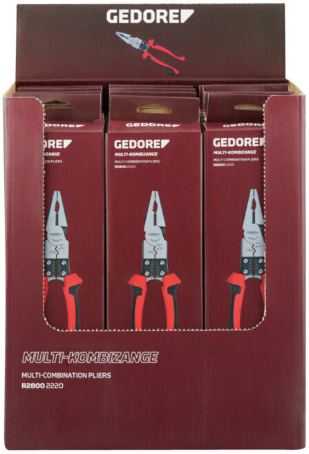 Gedore Pince multi-usage en présentoir 12 pièces ; Gedore Red (3301935)