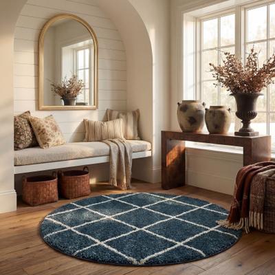 SAFAVIEH Hudson Shag Estella Diamond Trellis 2-inch Thick Rug