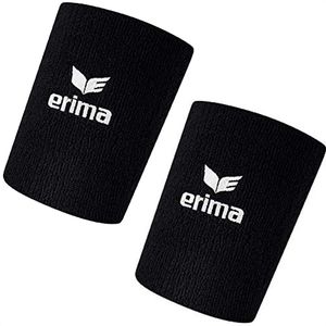 Erima Schweißband Basic, schwarz, 13cm, für Erwachsene, 2 Stück