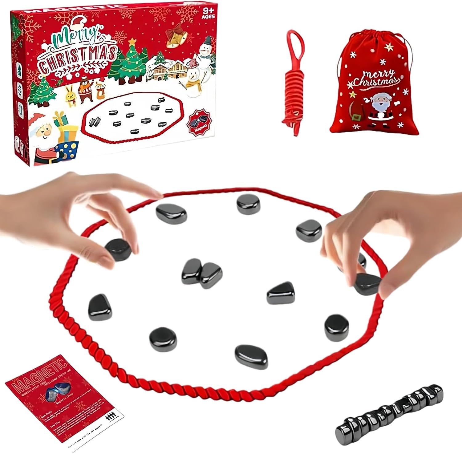 Adventskalender 2026 Magnetische Schaakset met Touw - 20-delige Draagbare Magnetische Schaakset voor Kinderen en Volwassenen