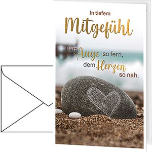 Verlag-Dominique Trauerkarten 811296, mit Spruch, 115 x 170mm, Klappkarte mit Umschlag
