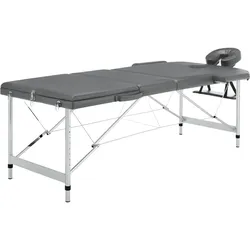 Helloshop26 - Massageliege mit 3 Zonen Aluminiumrahmen Massagebank Kopfstütze verstellbare Armlehne klappbare Massageliege tragbar 02_0001798