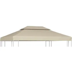 vidaXL Pavillon-Dachplane Ersatzdach 310 g/m2 Beige 3×4 m