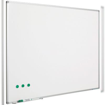 PROREGAL Magnetisches Whiteboard Slim für intensive Nutzung, HxB 90x120cm, inkl. Befestigungsmaterial & Stiftablage, Emaillierter Stahl, Weiß