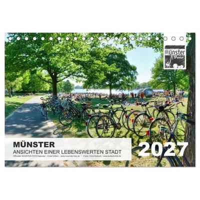 MÜNSTER :: Ansichten einer lebenswerten Stadt (Tischkalender 2027 DIN A5 quer), CALVENDO Monatskalender