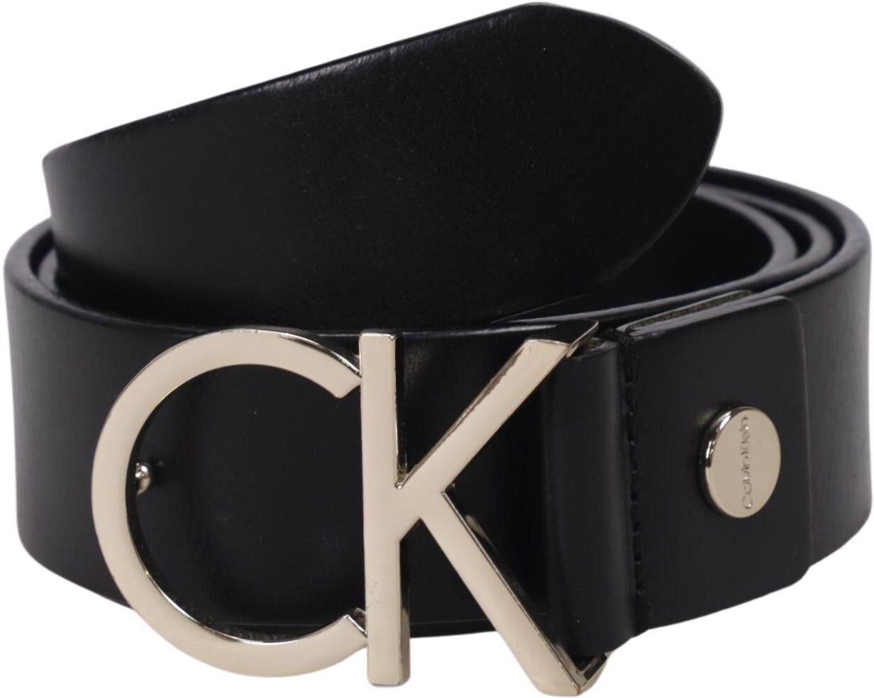 Calvin Klein Damen Gürtel, Schwarz, Gr. 80, Leder - Second Hand