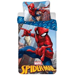Tinisu, Kinderbettwäsche, Spiderman Marvel Bettwäsche - 140x200 cm weiche Baumwolle Kissen und Decke (200 x 140 cm, 90 x 70 cm)