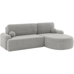 ECKSOFA mit Schlaffunktion und Bettkasten LIRA-L - 264x172x89 Hellgrau