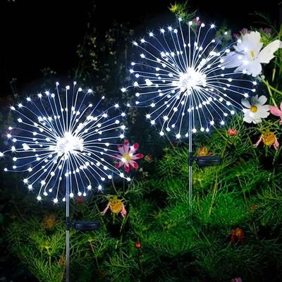 Uplift Picks Solar Fireworks Garden Lights Waterproof Outdoor Lawn Decoration white 4 Pcs 200 Led