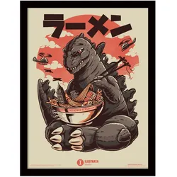 Pyramid, Wanddeko, ILUSTRATA KAIJU'S RAMEN FRAMED 30X40