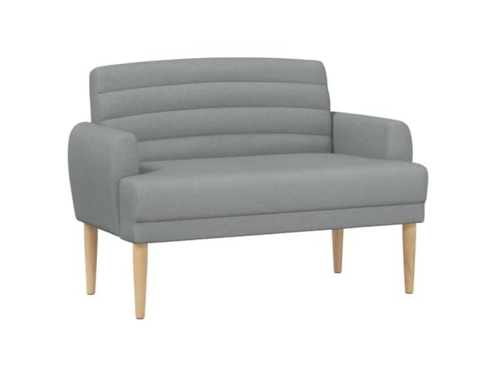 HBBMGYD Love Seat Sofa, gepolstert, hellgrau, Stoff Samt Weicher Polyester-Samt, abnehmbarer Schaumstoffsitz, Gummibaumholzbeine, Wohnzimmer, Schlafzimmer, Innenbereich