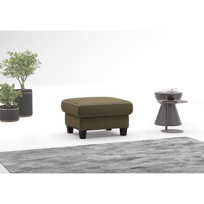 Polsterhocker HOME AFFAIRE "Varese", olive, B:77cm H:49cm T:67cm, Hocker, Polsterhocker, Kreuznaht in beige