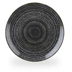 Churchill Studio Prints Charcoal Black Teller Flach Coup 21,7cm
