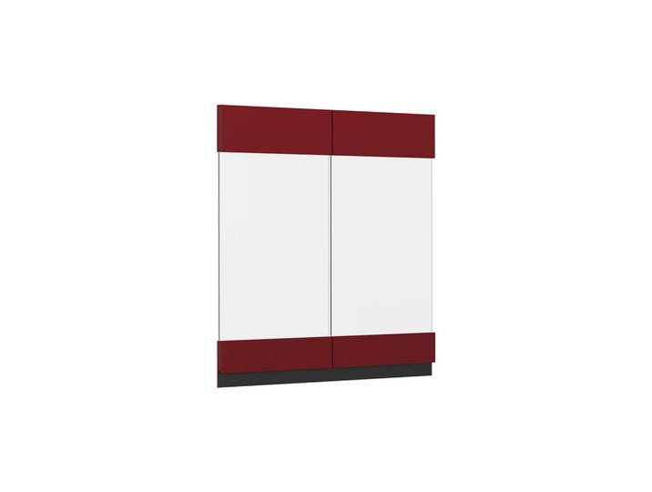 Vicco Küchenfront R-Line Rot 59.2 x 59 cm Möbelfront für den Hängeglasschrank, Holzwerkstoff, Rechteckig, 59.2x59x1.6 cm, Küchen, Küchenmöbel, Küchenschränke, Küchenoberschränke