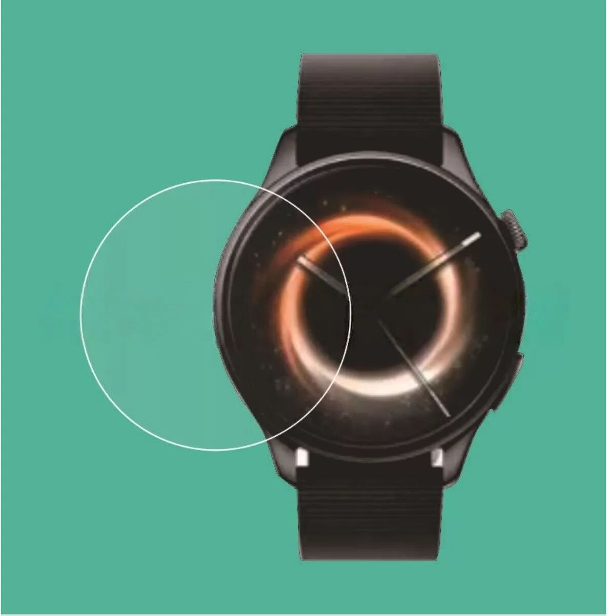 INF Gehärtetes Glas Displayschutz kompatibel mit Xiaomi Watch S5 – HD, Abgerundete Kante, 3er-Pack mit Alkohol-Tüchern