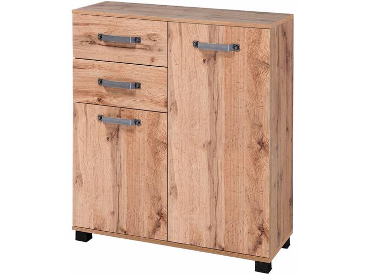 Badkommode SCHILDMEYER Milan , braun (wotaneichefarben), B:80,5cm H:95cm T:32cm, Sideboards, Badkommode, Solide Verarbeitung - Dieses Produkt ist in Deutschland gefertigt