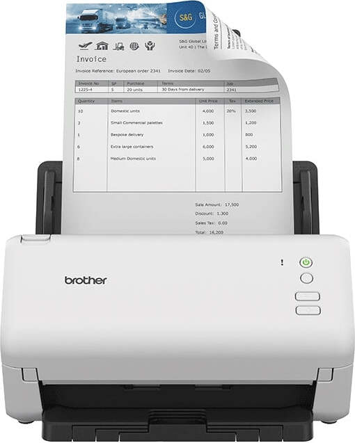 Brother ADS-4100, 215,9 x 355,6 mm, 600 x 600 DPI, 1200 x 1200 DPI, 48 Bit, 24 Bit, 8 Bit