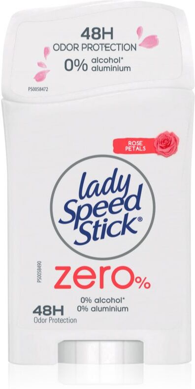 Lady Speed Stick Zero Fresh Rose Petals festes Deo ohne Aluminiumsalze 40 g