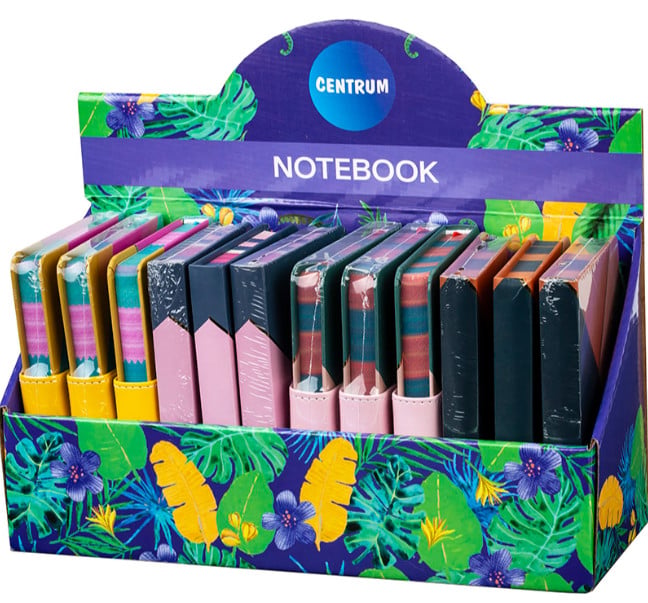 Centrum 81359 Notitieboek A6 met harde kaft en magnetische sluiting - Assorti ontwerpen