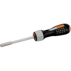 Bahco, Schraubenzieher, Leichter 1/4"-Sechskantschraubendreher mit LED und Knarren-Griff für Phillips-, Pozidriv und Schli (6-Kant)
