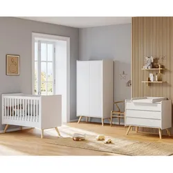 BABYZIMMER 3-teilig Vintage Weiß
