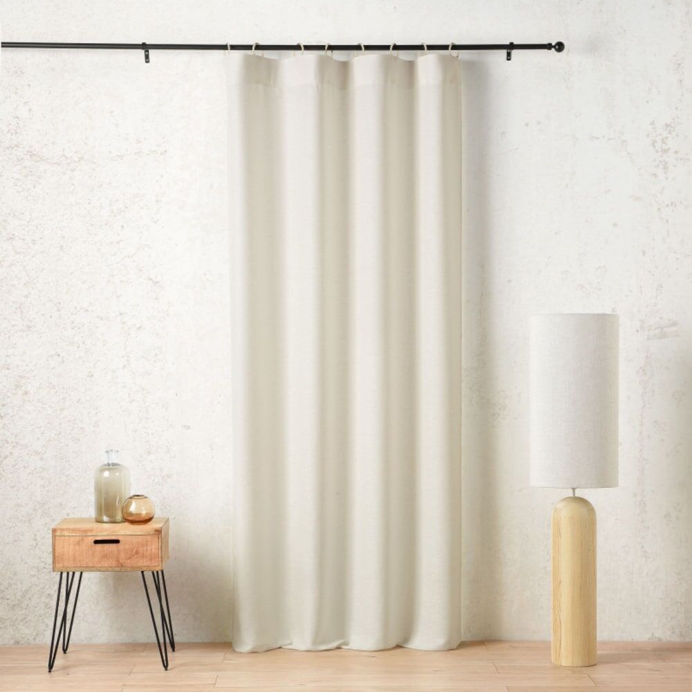 Linder Rideau à anneaux - tissé en france - 145x260cm - blanc Blanc 260x260x145cm