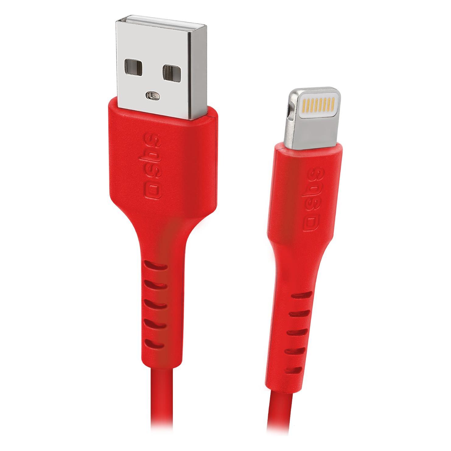 SBS Daten- und Ladekabel USB Lightning (1 m) (TECABLEUSBIP589R)