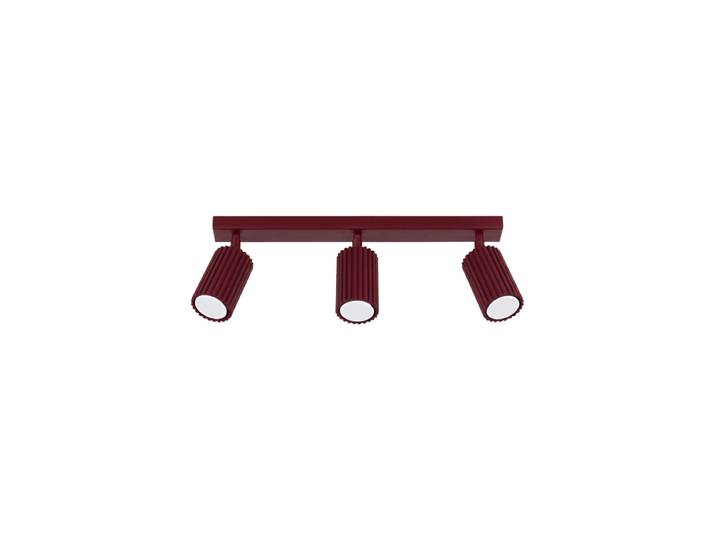 Design Deckenlampe „Karbon“ 3-flammig Burgundrot Sollux Lighting