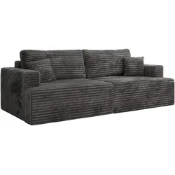 4-SITZER SOFA VIRELLA Dunkelgrau Cord