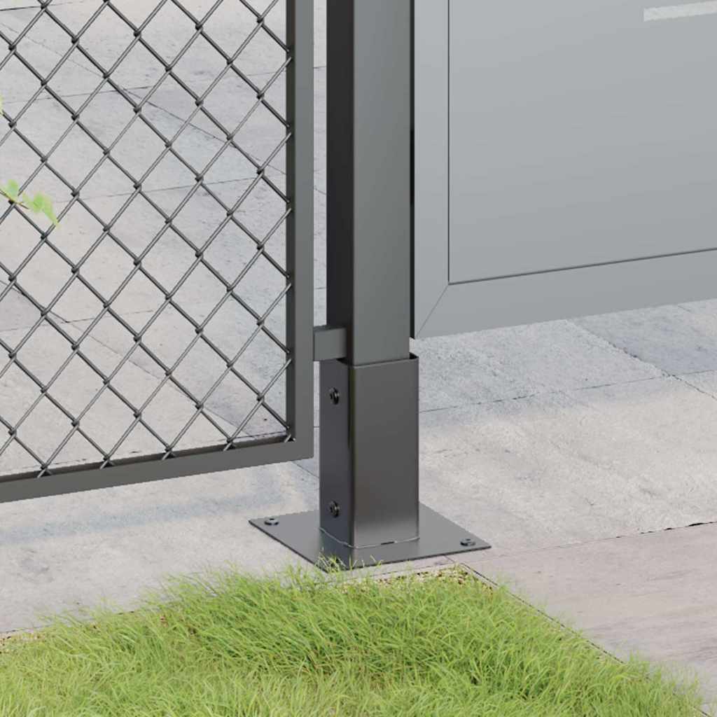 vidaXL Bases de poteau carrées 12 pcs anthracite 61x61 mm