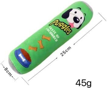 Inspired Finds Beer Bottle Plush Squeaky Dog Toy Interactive Chew & Teeth Cleaning Toy green
