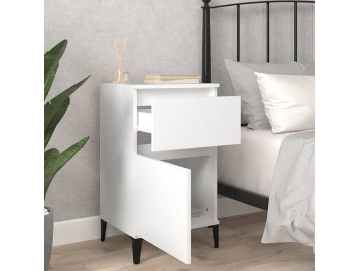 Ensemble de 2 armoires de chevet Modernes Tables de chevet - NGM - Dessus robust - blanc 40x35x70cm 128242