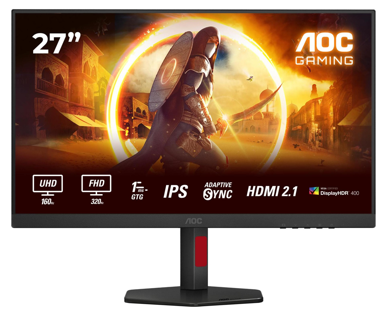 AOC U27G4R Gaming Monitor 27 inch IPS 16:09 zwart rood