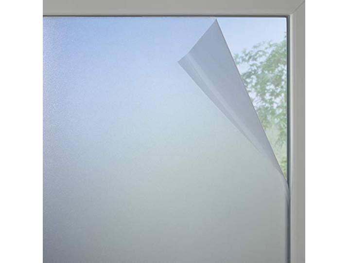 GARDINIA Fensterfolie, Milchglas-Optik, 100% PVC, Blickschutz, Lichtdurchlässig, Sichtschutzfolie, Haftet statisch ohne Kleber, 45 x 150 cm, Halbtransparent, Weiß-matt