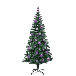 vidaXL, Weihnachtsbaum, Nova (mit LEDs &lilafarbenen Kugeln) (150 cm)