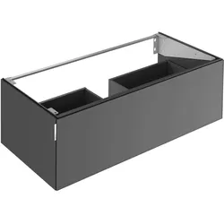 KEUCO EDITION 11 ART Waschtischunterschrank, 1 Frontauszug, 1200x350x490mm, mit LED-Beleuchtung, 32511341201, Korpus/Front: Smoke Lack Seidenmatt / Smoke Glas satiniert