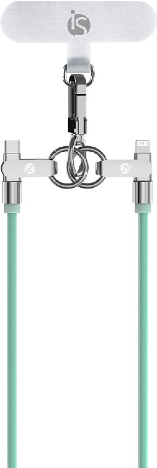 iS Cordão de Silicone com Carregamento USB-C USB C Lightning - Jade