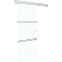vidaXL Schiebetür mit weichen Stoppern ESG Glas und Aluminium 76x205 cm
