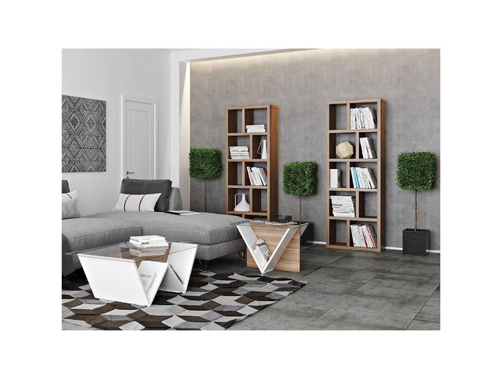 Regal Wabenplatte, furniert Braun/Walnuss 70 x 198cm